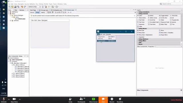Làm menu Java Swing смотреть онлайн