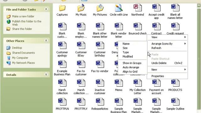 Windows XP Tutorial Auto Arranging Items Microsoft Training Lesson 6.10 смотреть онлайн