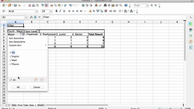 Calc- Pivot Tables смотреть онлайн