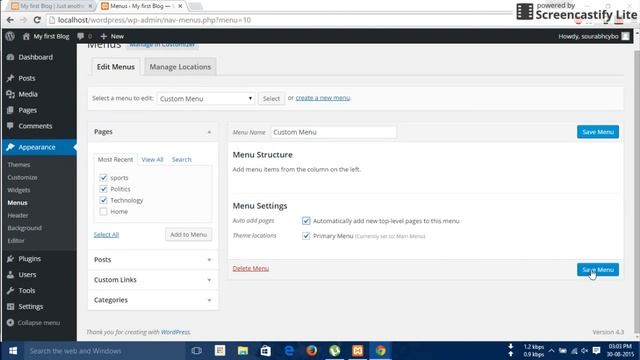 Add menu on WordPress смотреть онлайн