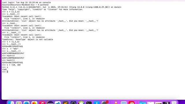 PYTHON Basics | Hashable Objects смотреть онлайн