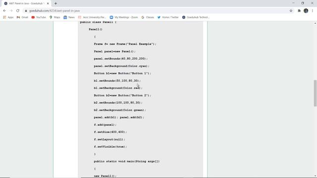 AWT Panel in Java | Panels in Java Example смотреть онлайн