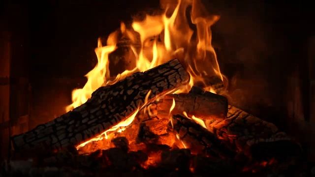 Fireplace at Night 4K ? Cozy Fireplace (12 HOURS). Fireplace video with Burning Logs & Fire Sounds смотреть онлайн