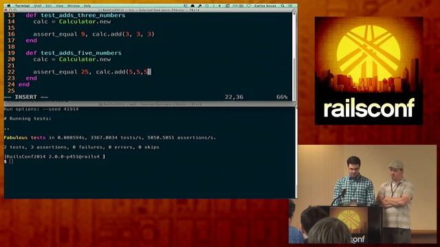 RailsConf 2014 - Workshop - Ruby Coding Dojo by Carlos Souza and David Rogers смотреть онлайн