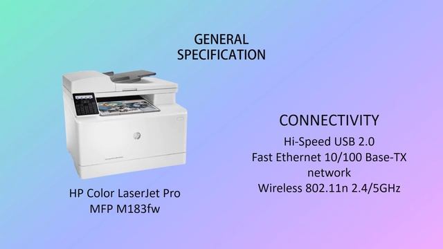 HP Color LaserJet Pro MFP M183fw Specification | Spesifikasi Printer HP Laser Pro MFP M183fw