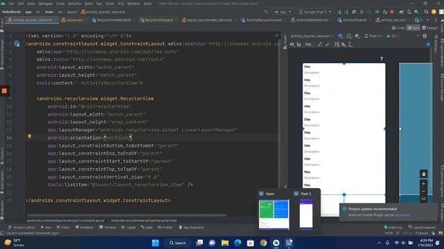 Lecture 18: Recyclerview - LayoutManager смотреть онлайн