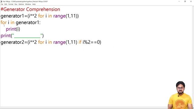 Generator Comprehension In Python In Hindi | Python Course In Hindi -: Tutorial 166 смотреть онлайн
