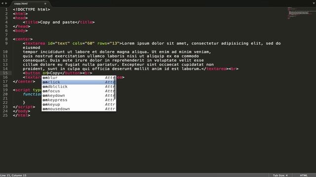 Javascript - HTML5 - Copy And Paste Clipboard - Learn Basic - Learn Quickly смотреть онлайн
