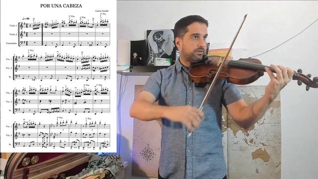 Cómo tocar POR UNA CABEZA partitura violín - Carlos Gardel смотреть онлайн