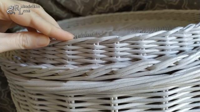 Большой плетеный короб, корзина для белья (игрушек). Показываю некоторые свои материалы для плетени смотреть онлайн