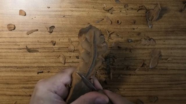Woodcarving An Oak Leaf
