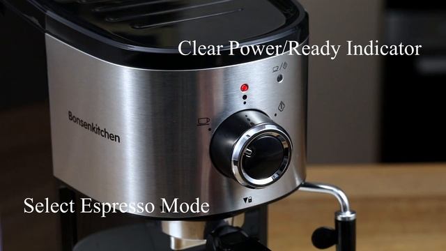Bonsenkitchen Steam Espresso Coffee Maker Machine смотреть онлайн