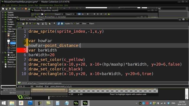 GameMaker How To Make Health Bar on Mouse Over смотреть онлайн