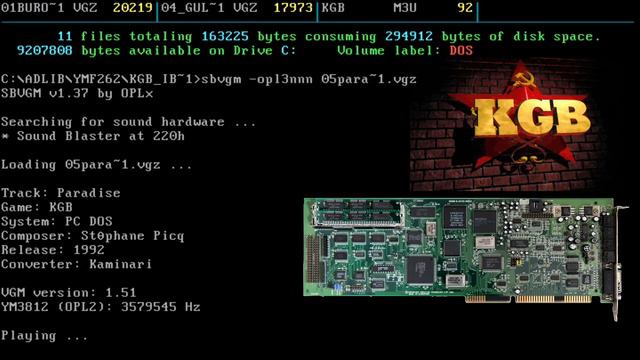 KGB - Paradise on Soundblaster AWE32 - CT3900 (CT1747 - OPL3 FM Synth) смотреть онлайн