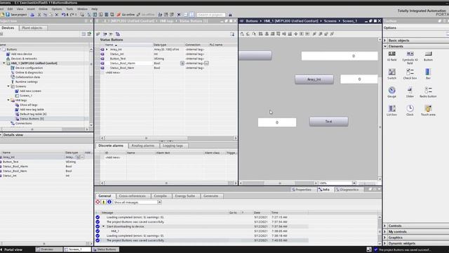TIA Portal Unified Comfort Panel - Only Buttons Javascript смотреть онлайн