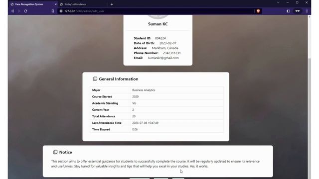 Face Recognition System for Student Attendance | Flask, Firebase, OpenCV | смотреть онлайн