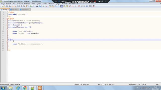 PDO metodları: Query-Exec-Prepare Execute смотреть онлайн