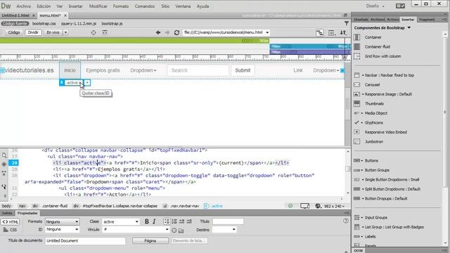 Crear un menu adaptable con dreamweaver cc 2015 y bootstrap смотреть онлайн