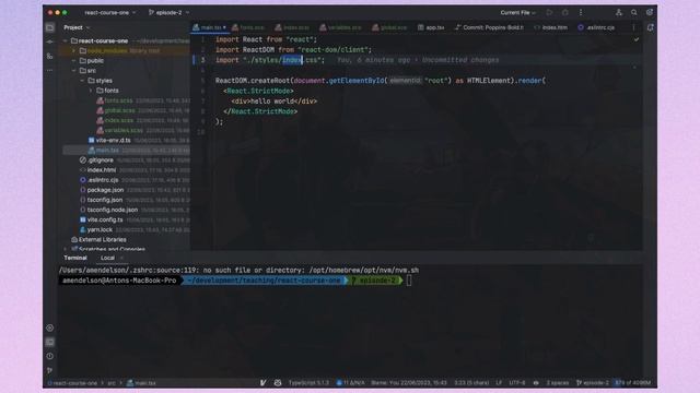 React Course One | Episode 2 - ESlint, Prettier, CSS, Path aliases | React Tutorial смотреть онлайн