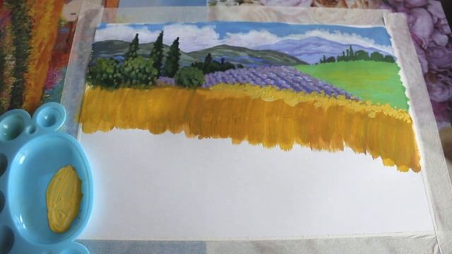 Как нарисовать ПОЭТАПНО пейзаж гуашью смотреть онлайн