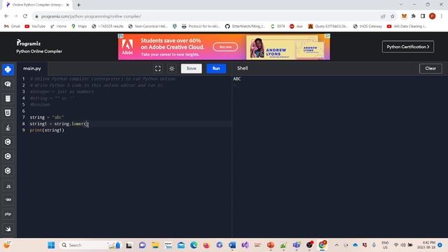 Python II - String functions and boolean data type in python смотреть онлайн