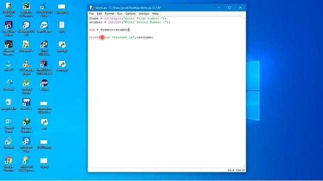 #4.Sum Of Two Number Using python смотреть онлайн