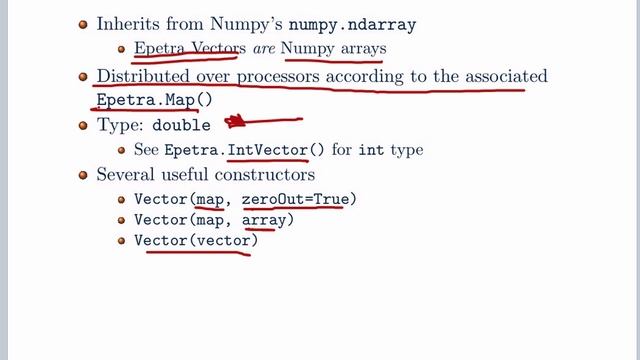 PyTrilinos: Epetra Maps and Vectors смотреть онлайн