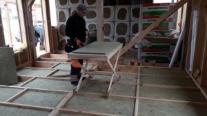 Утепление пола по лагам каменной ватой Роклайт от Технониколь Мастер