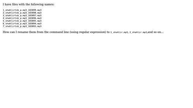 Ubuntu: Batch renaming files from the commandline смотреть онлайн