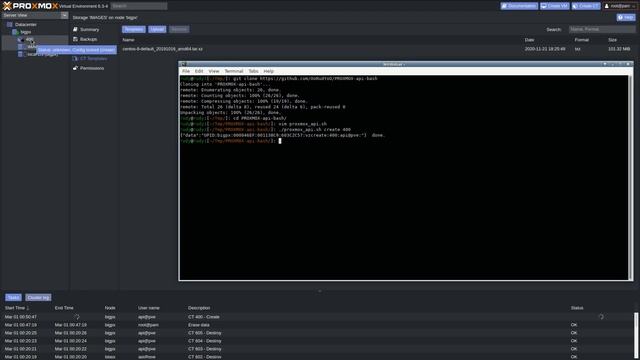 Proxmox 6.x simple API setup - create/start/stop/delete containers смотреть онлайн