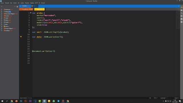 232- JavaScript Dersleri - JSON parse - Json Verisini Nesne Formatina Donusturme смотреть онлайн