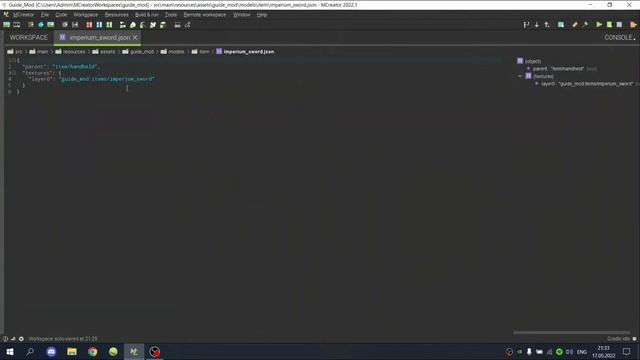 Короткий и простой туториал, как изменять текстуру предмета в Mcreator |Mcreator & Json files Guid смотреть онлайн