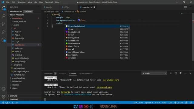 Project - 1 ll Counter App || React JS full Playlist 2022 смотреть онлайн