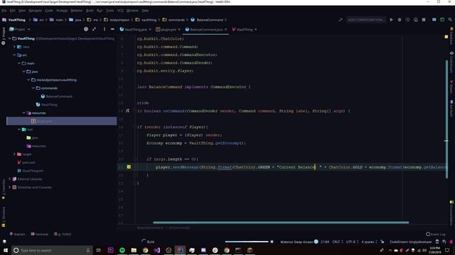 Spigot Plugin Development - 43 - Vault Economy API смотреть онлайн