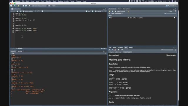 R quirks - Episode 3 - max(1:5, ns.rm = TRUE) works. Is ns.rm valid argument in max? смотреть онлайн