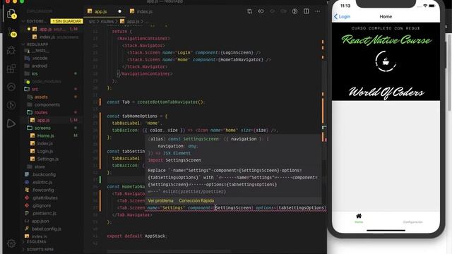 React Native Redux App #08| React Navigation5 | BottomTabNavigator Icons смотреть онлайн