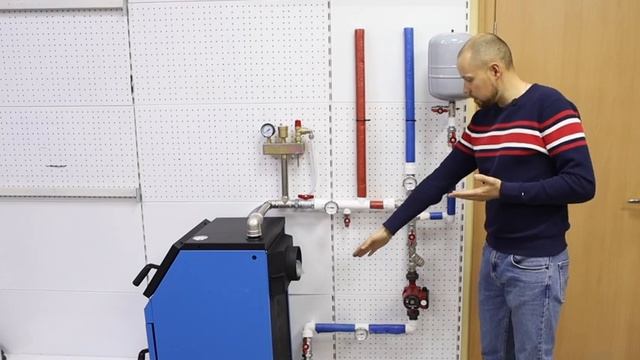 Схема подключения, обвязки твердотопливного котла. смотреть онлайн