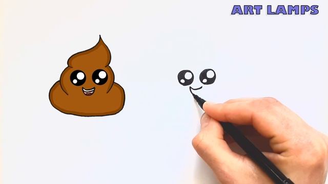 How To Draw The Poop Emoji / Как нарисовать смайл какашка (эмоджи какаха ) смотреть онлайн