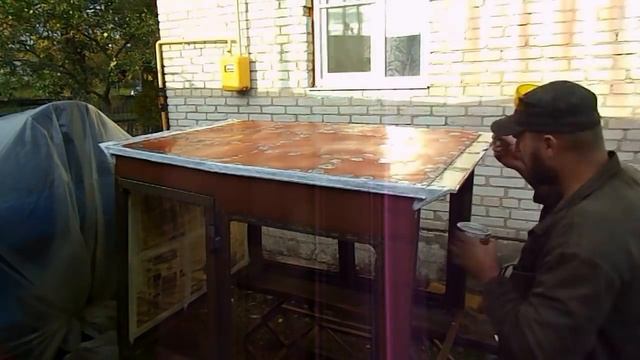 Самодельный трактор.Процесс сборки.Покраска крыши. #144 смотреть онлайн