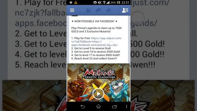 Primal Legends Rewards For Mutant Genetic Gladiators Players!!! смотреть онлайн