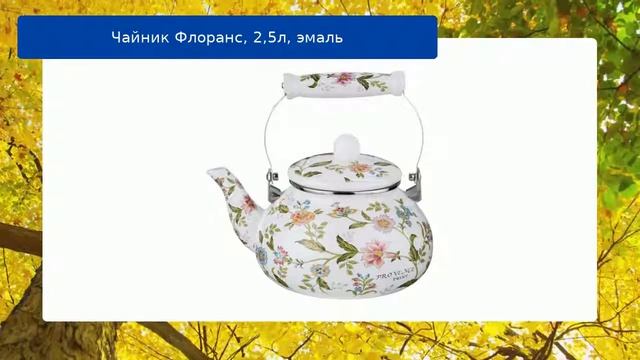 Чайник Флоранс, 2,5л, эмаль обзор смотреть онлайн