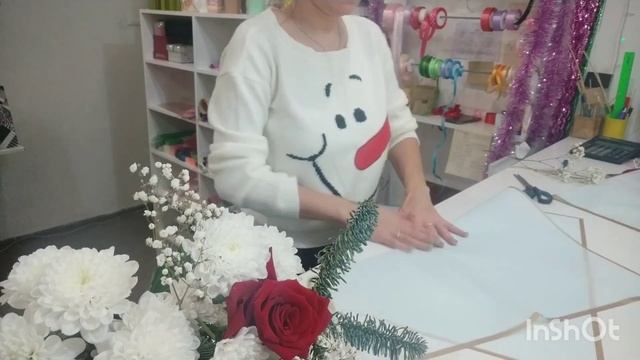 Букет роза хризантема нобилис гипсофила смотреть онлайн