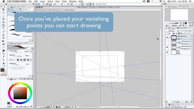 Clip Studio Paint perspective tool - tutorial (manga studio 5) смотреть онлайн