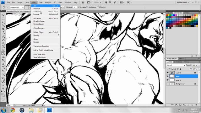 Line Art Tutorial Photoshop Easy!! смотреть онлайн