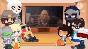 Overwatch reacts to Team Fortress 2 |episode 5: meet the heavy|