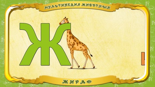 Мультипедия животных - Буква Ж - Жираф смотреть онлайн