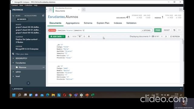 Grupo 7 MongoDB Compass importar base de datos смотреть онлайн