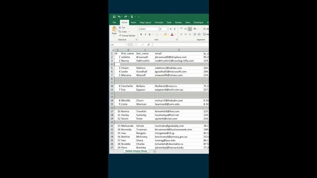 Shortcut for How to Delete Blank Rows in Excel ?️ | Empty Rows | Tricks & Tips смотреть онлайн