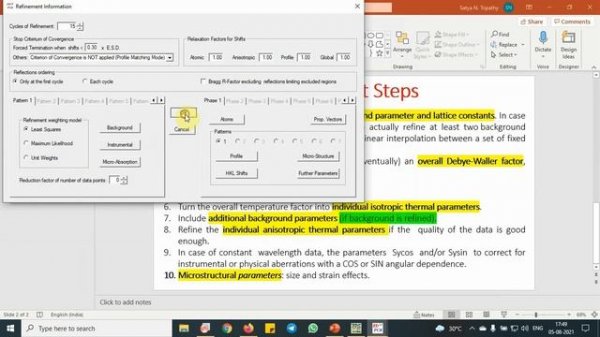 Rietveld Refinement of X-ray Diffraction Data Using FullProf Package - Part I