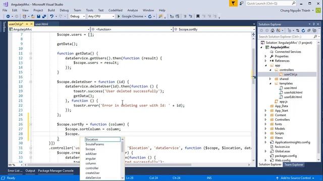 AngularJS with ASP.NET MVC [5] - Sorting смотреть онлайн